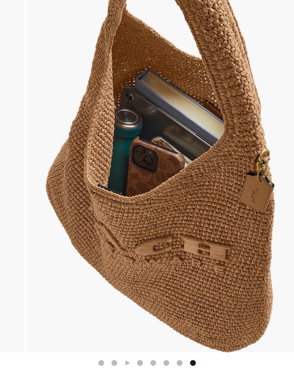 Coach Brooklyn 39 Straw Shoulder Bag - Picture 4 of 9